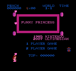 Super Mario Bros - Funny Princess Title Screen